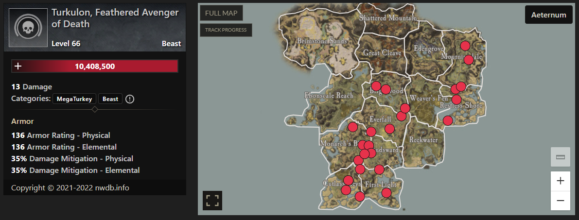 New World Interactive Map